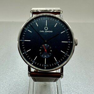 Carl Edmond Watch Brown Waterproof Dial Color Blue